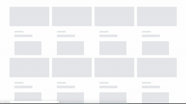 End result showing cards loading as user scrolls